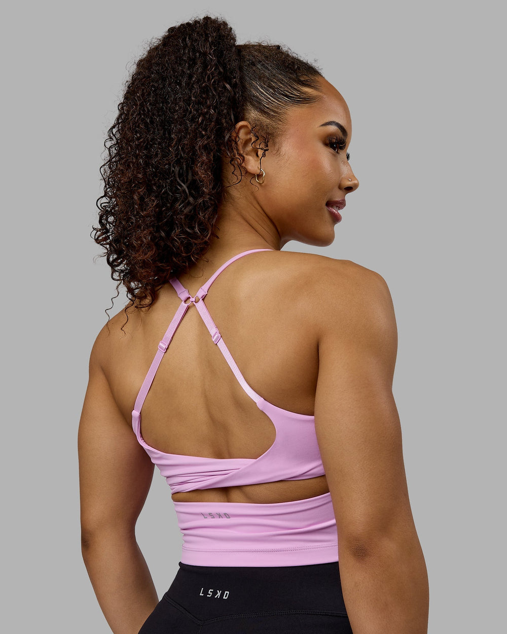 Twist Shelf Bra Tank - Pastel Orchid