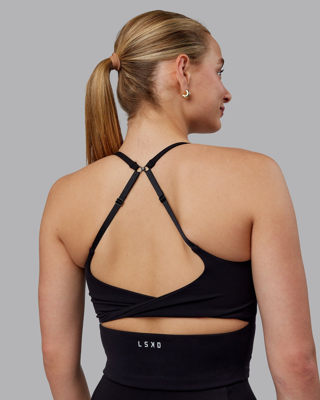 Twist Shelf Bra Tank - Black | LSKD LSKD US Twist Shelf Bra Tank - Black | LSKD LSKD US