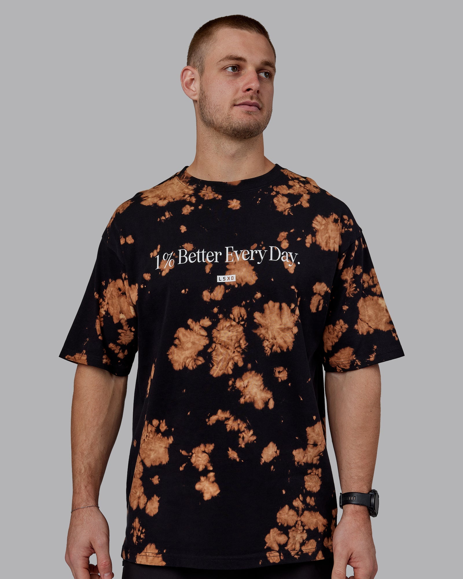 Unisex 1% Better Heavyweight Tee Oversize - Black-Bleach-Tie Dye | LSKD –  LSKD US