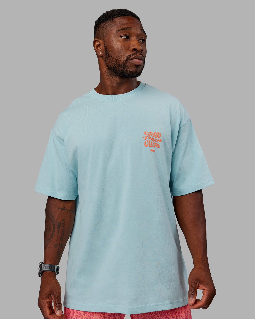 Unisex Good Times Heavyweight Tee Oversize - Columbia-Mellow Peach