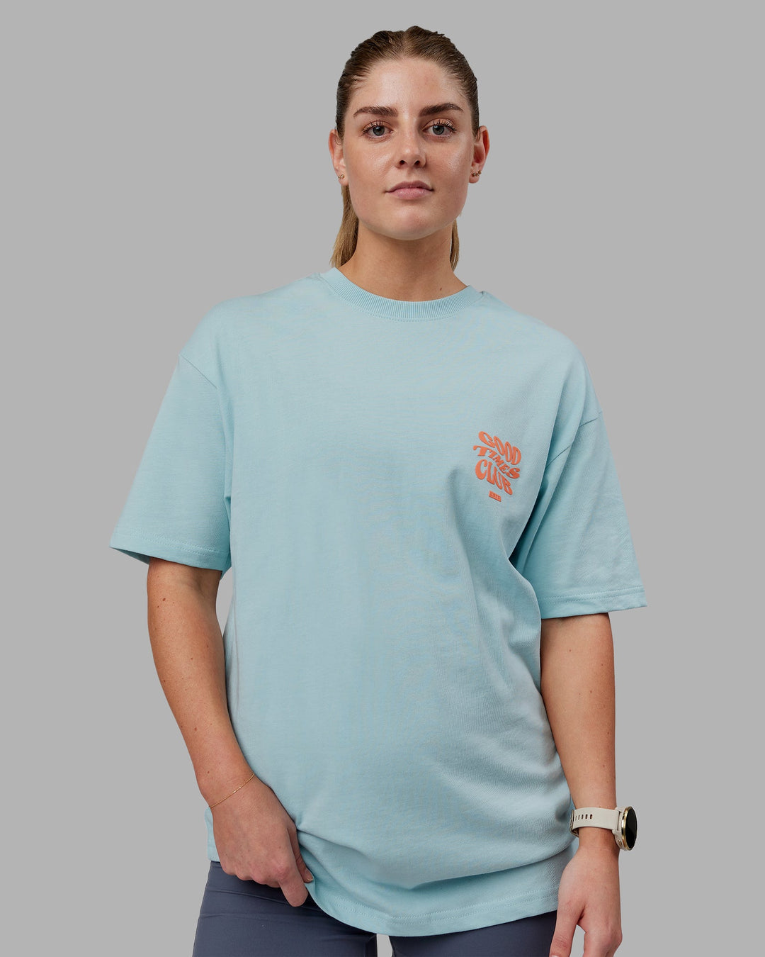 Unisex Good Times Heavyweight Tee Oversize - Columbia-Mellow Peach