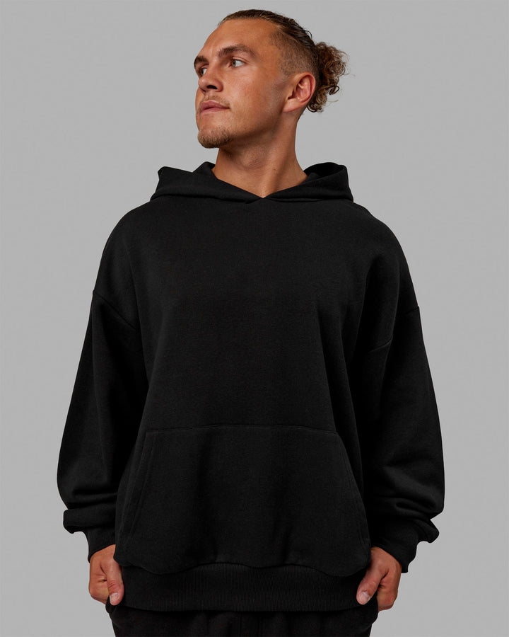 Unisex Love The Run Hoodie Oversize - Black-White
