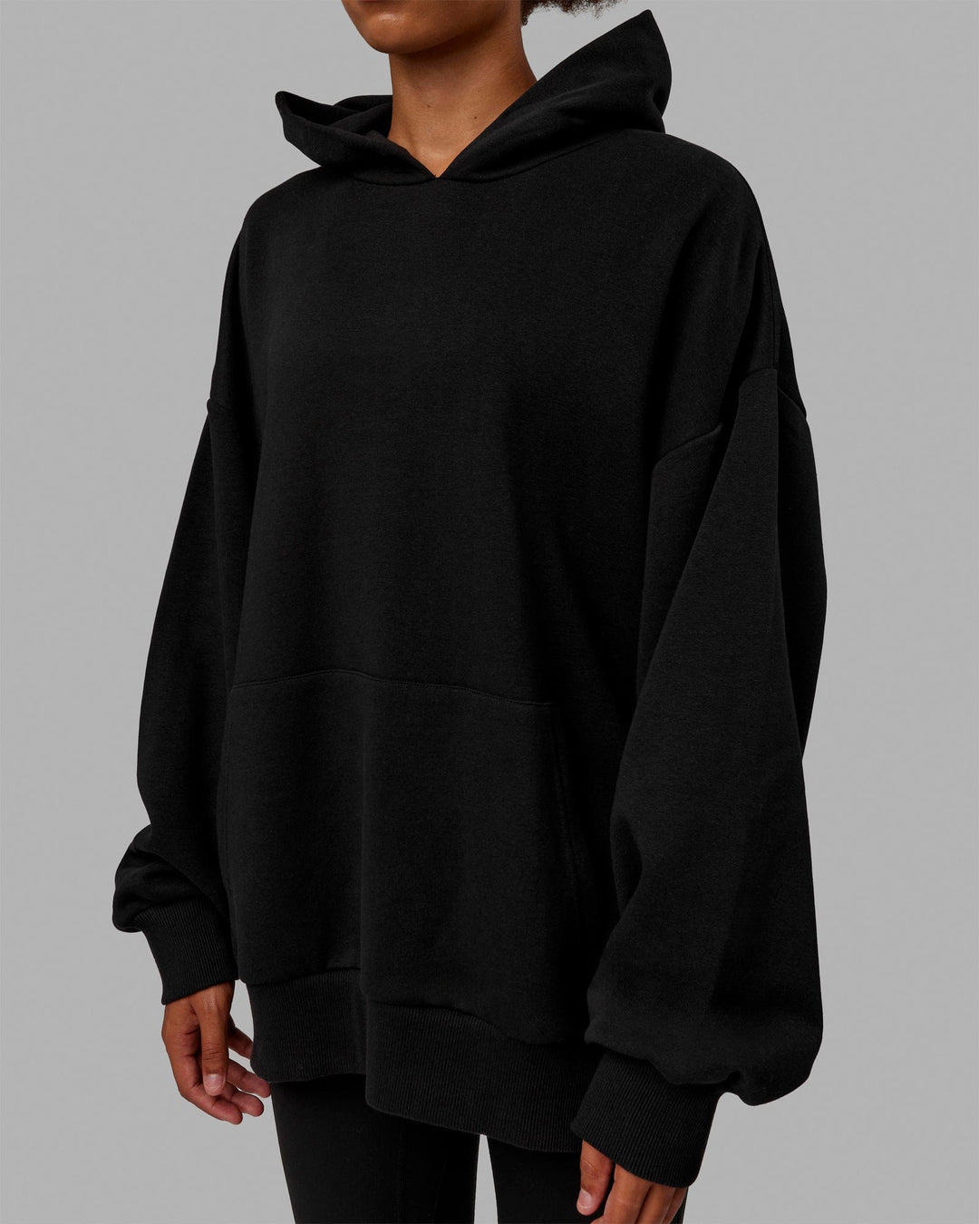 Unisex Love The Run Hoodie Oversize - Black-White