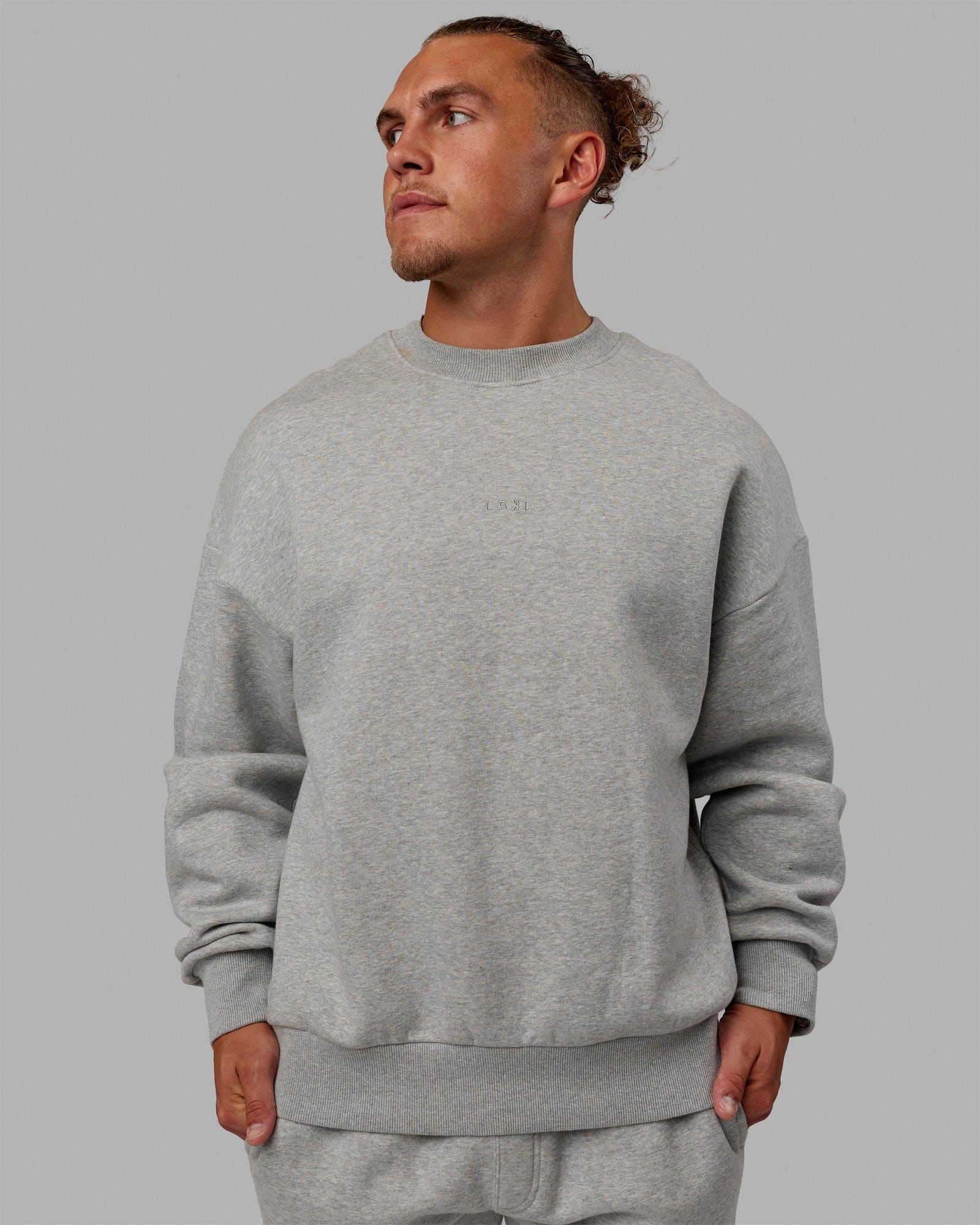 LSKD Unisex Unisex MVP Sweater Oversize Light Grey Marl LT Grey Marl M