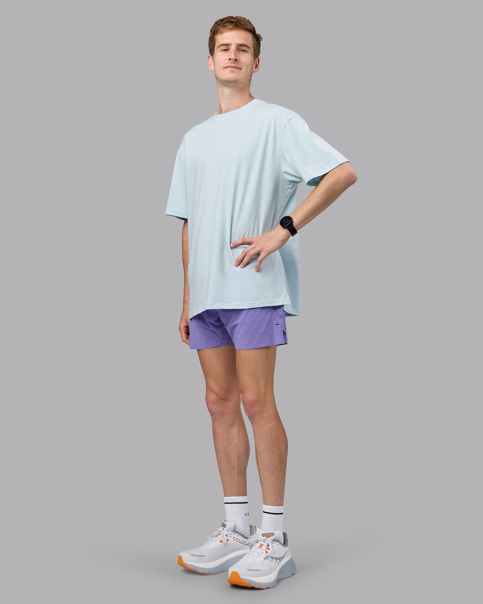 Unisex Push Boundaries FLXCotton Tee Oversize - Light Cyan