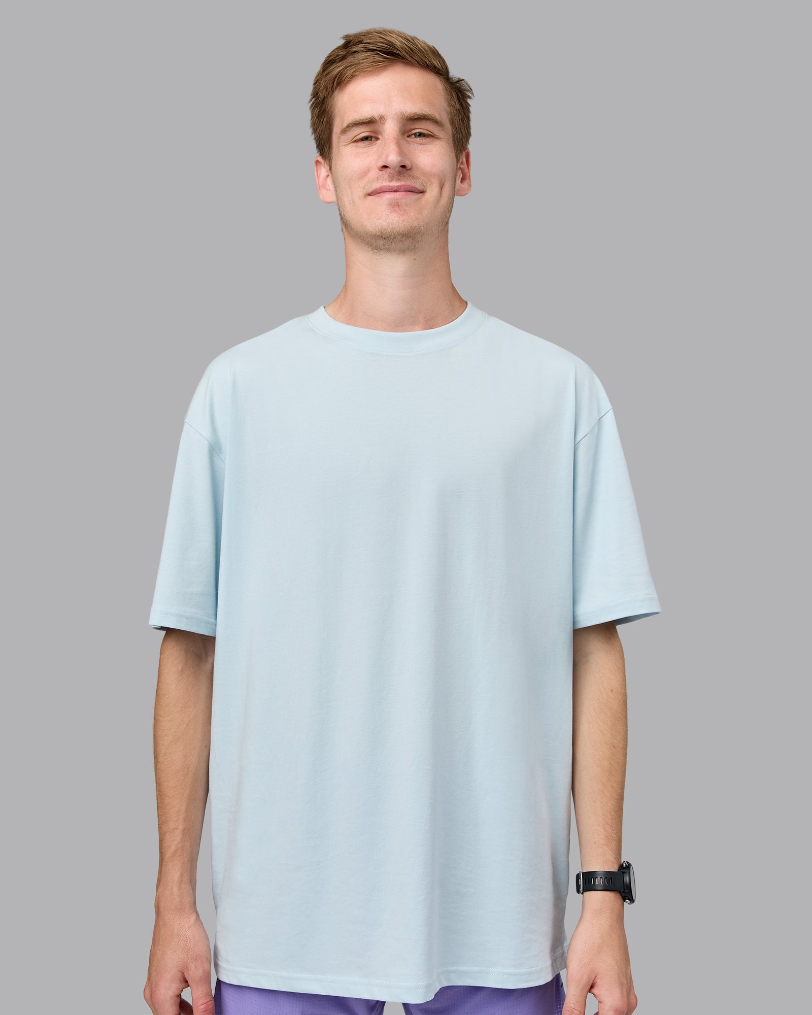 Unisex Push Boundaries FLXCotton Tee Oversize - Light Cyan