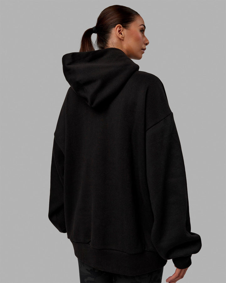 Unisex Stamped Hoodie Oversize - Black
