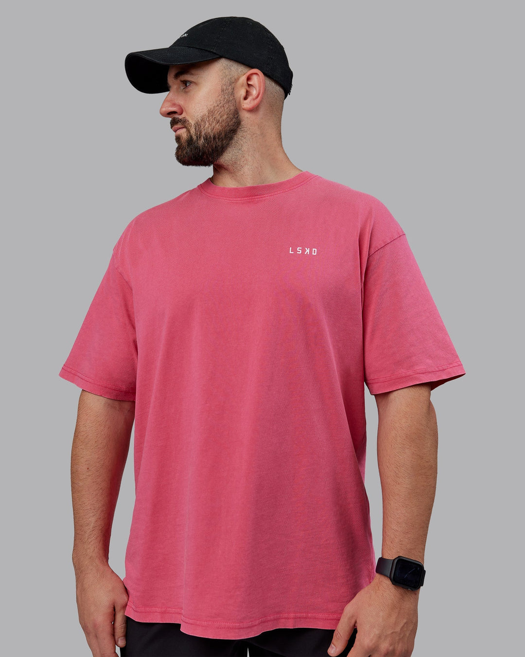 Unisex Washed Empower Tee Oversize - Berry Pink-Pastel Orchid