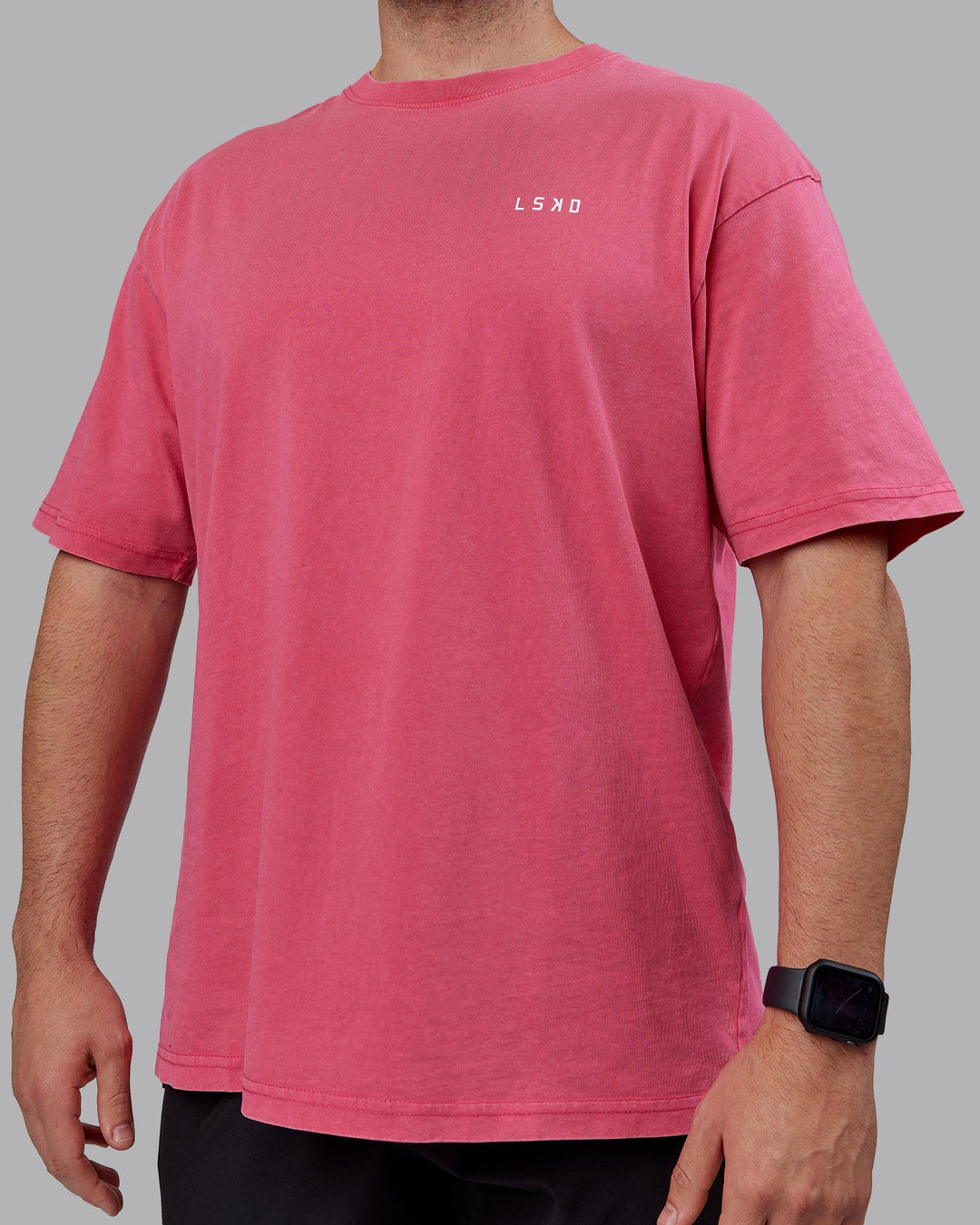 Unisex Washed Empower Tee Oversize - Berry Pink-Pastel Orchid