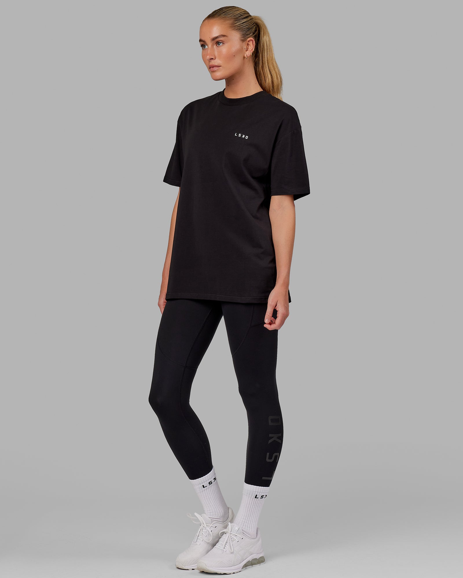 Unisex VS5 FLXCotton Tee Oversize - Black-White | LSKD – LSKD US