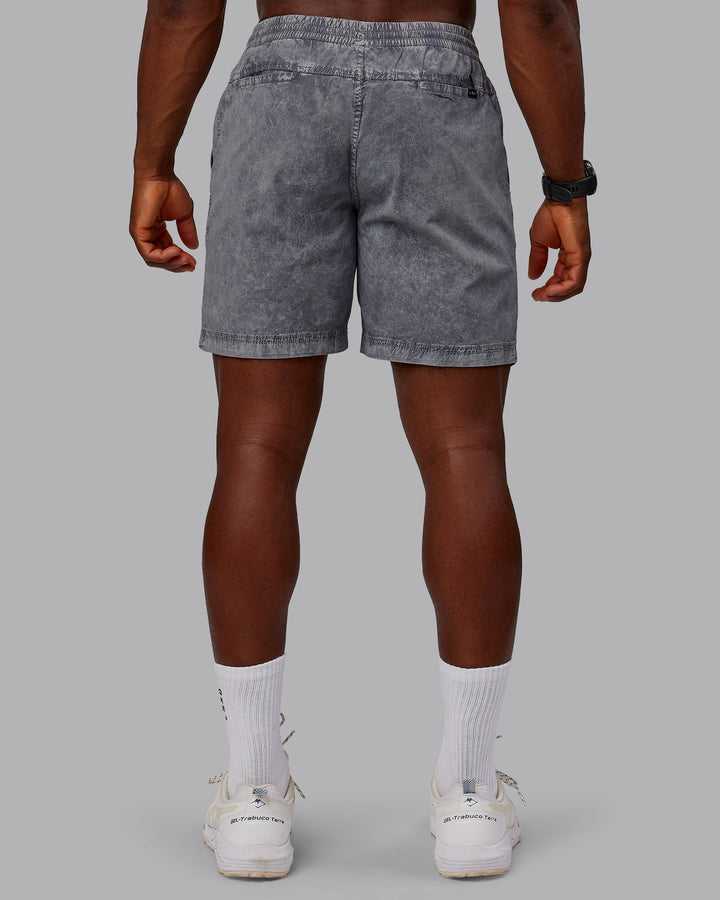 Man wearing Washed Daily 7&quot; Shorts - Circular Grey
