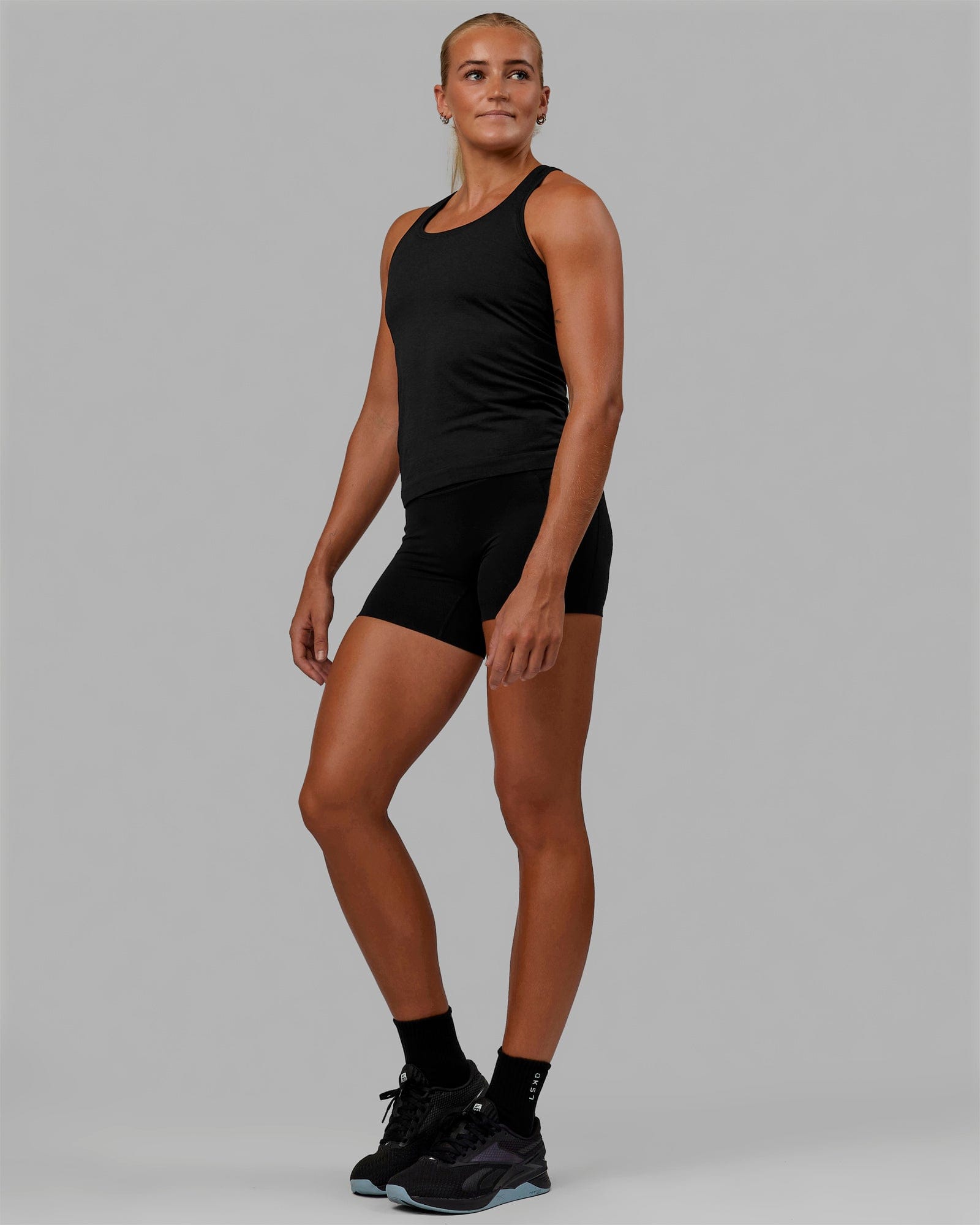 Womens AeroFLX+ Seamless Tank - Black Marl | LSKD – LSKD US
