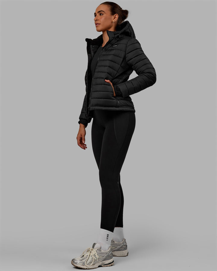 Woman wearing All Day Puffer Jacket - Black
