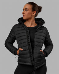 Woman wearing All Day Puffer Jacket - Black | Thumbnail Index: 4