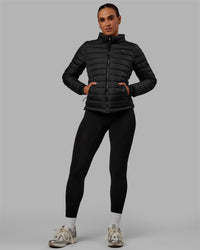 Woman wearing All Day Puffer Jacket - Black | Thumbnail Index: 5