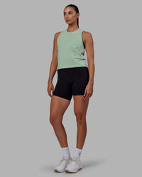Woman wearing Deluxe PimaFLX Tank - Surf Spray | Thumbnail Index: 1
