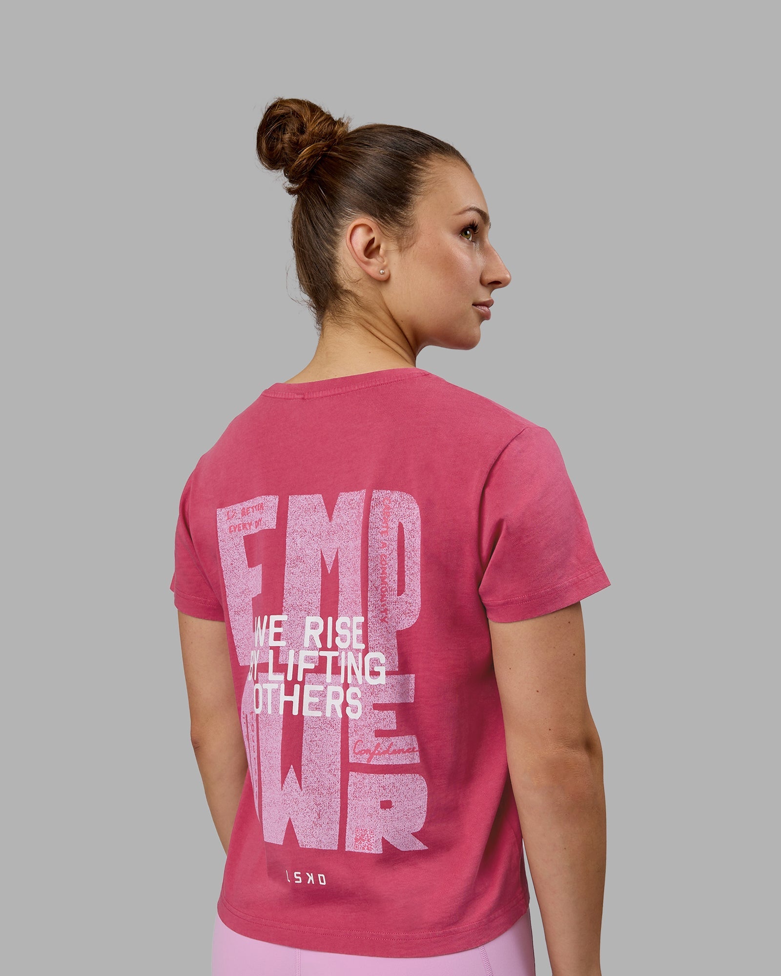 Washed Empower Regular Fit Tee - Berry Pink-Pastel Orchid