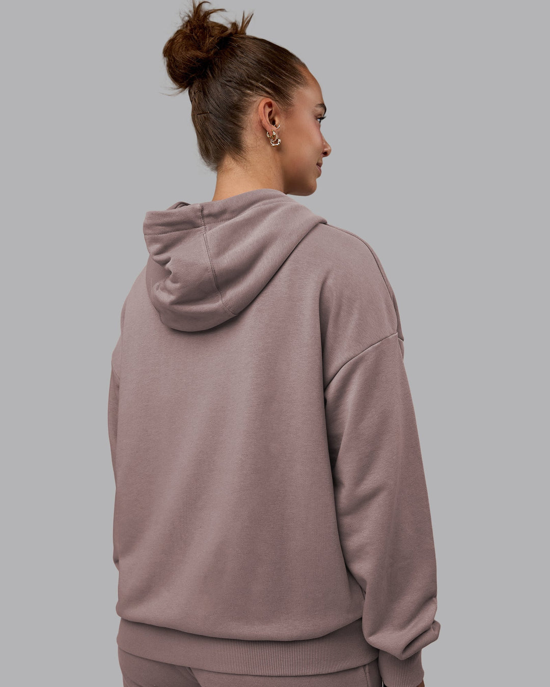 Woman wearing MVP Zip Through Hoodie - Greyish Purple