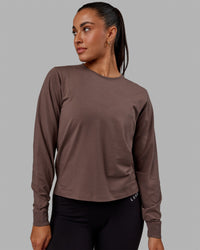 Deluxe PimaFLX LS Tee - Peppercorn