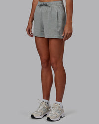 Women Wearing Restore CloudFLX Short - Light Grey Marl
