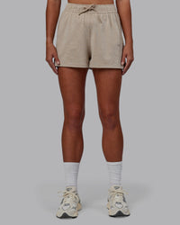 Women Wearing Restore CloudFLX Short - Oatmeal Marl