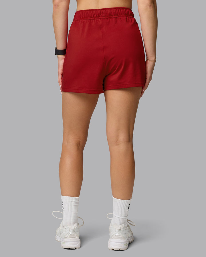 Woman wearing Restore CloudFLX Shorts - Cherry Red
