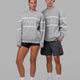 Unisex Parallel Sweater Oversize - Lt Grey Marl