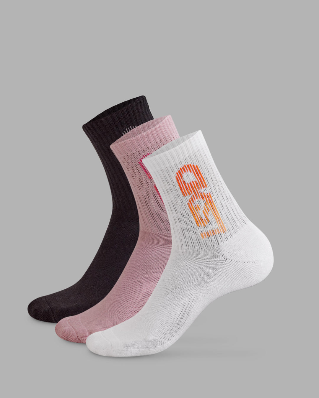 Rally Quarter Socks 3 Pack Box - White-Black-Marshmallow