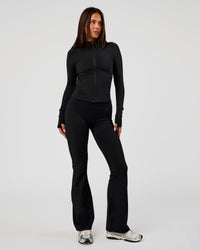 Woman wearing Fusion Active Jacket - Black | Model:Bianca| Size:S