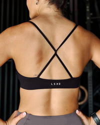 Woman wearing Infinite Contour Sports Bra - Black | Model:Stella | Size:S | Thumbnail Index: 5