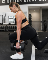 Woman wearing Stamina Pulse Sports Bra - Black | Model:Sarah | Size:S | Thumbnail Index: 5