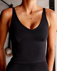 Woman wearing Vitality Active Tank - Black | Model:Asia | Size:S | Thumbnail Index: 5