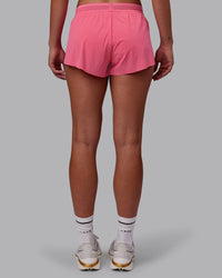 Woman wearing Accelerate 3" Running Short - Pink Lemonade | Model:Charlize | Size:S