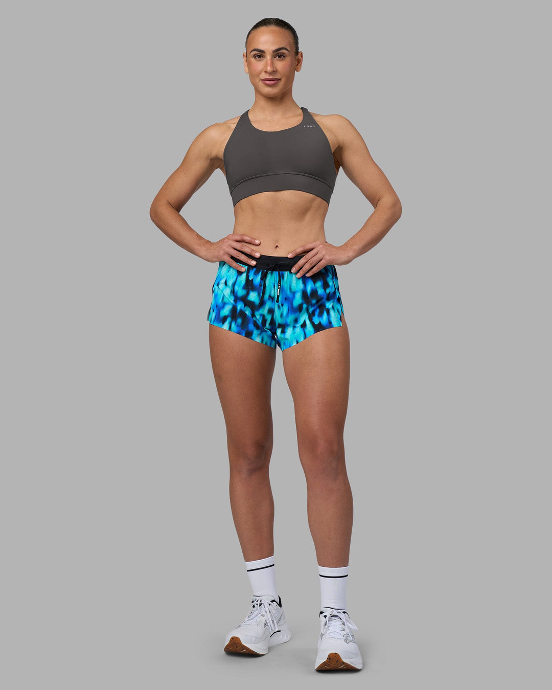 Woman wearing Accelerate 3&quot; Running Short - Luminous | Model:Sophie | Size:S