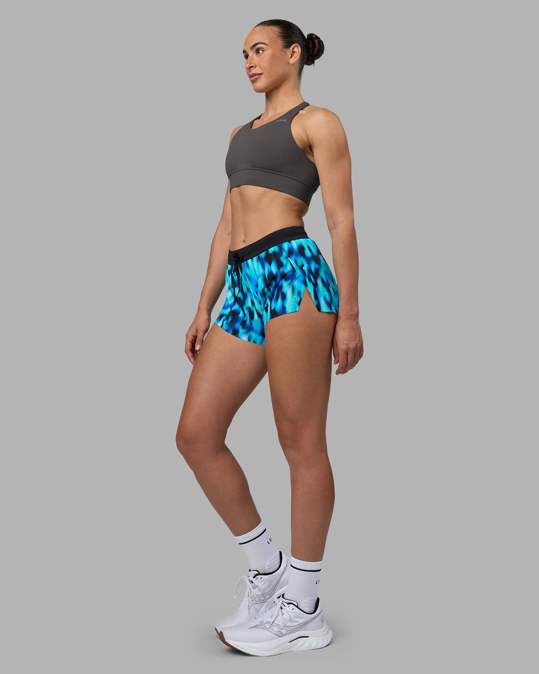 Woman wearing Accelerate 3&quot; Running Short - Luminous | Model:Sophie | Size:S