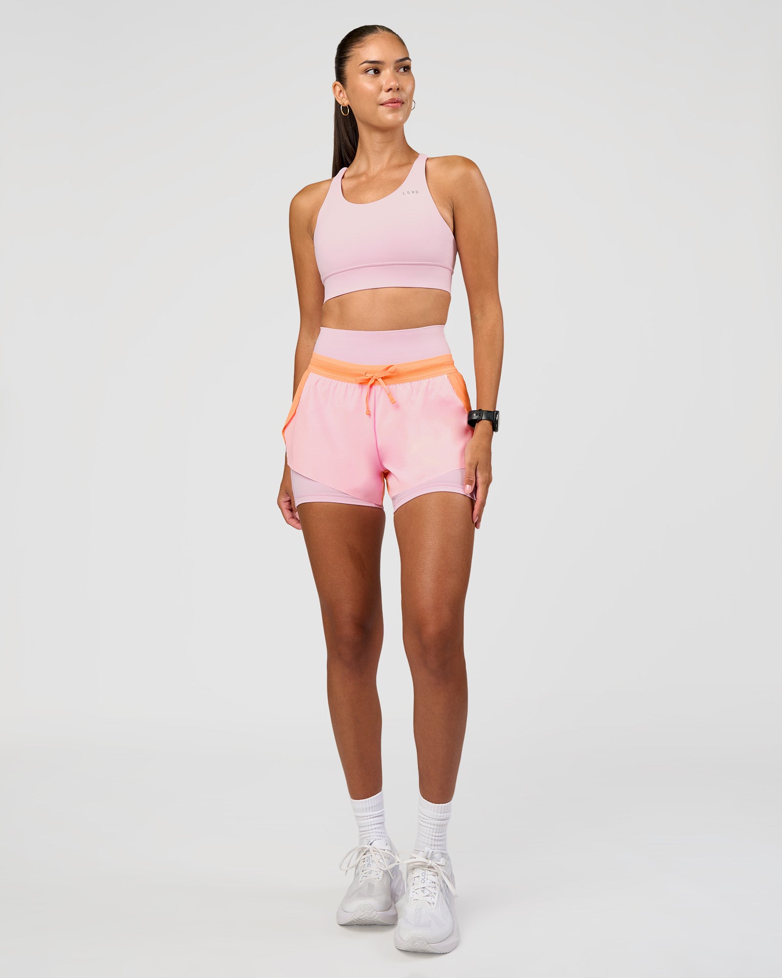 Accelerate Medium Support Sports Bra - Marshmallow | LSKD – LSKD US
