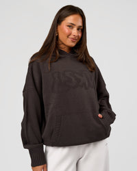 Woman wearing All Day Active Knitted Hoodie - Dark Storm | Model:Bianca | Size:S | Thumbnail Index: 0