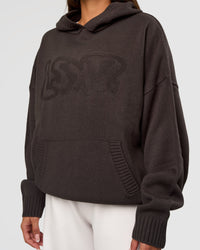Woman wearing All Day Active Knitted Hoodie - Dark Storm | Model:Bianca | Size:S | Thumbnail Index: 5