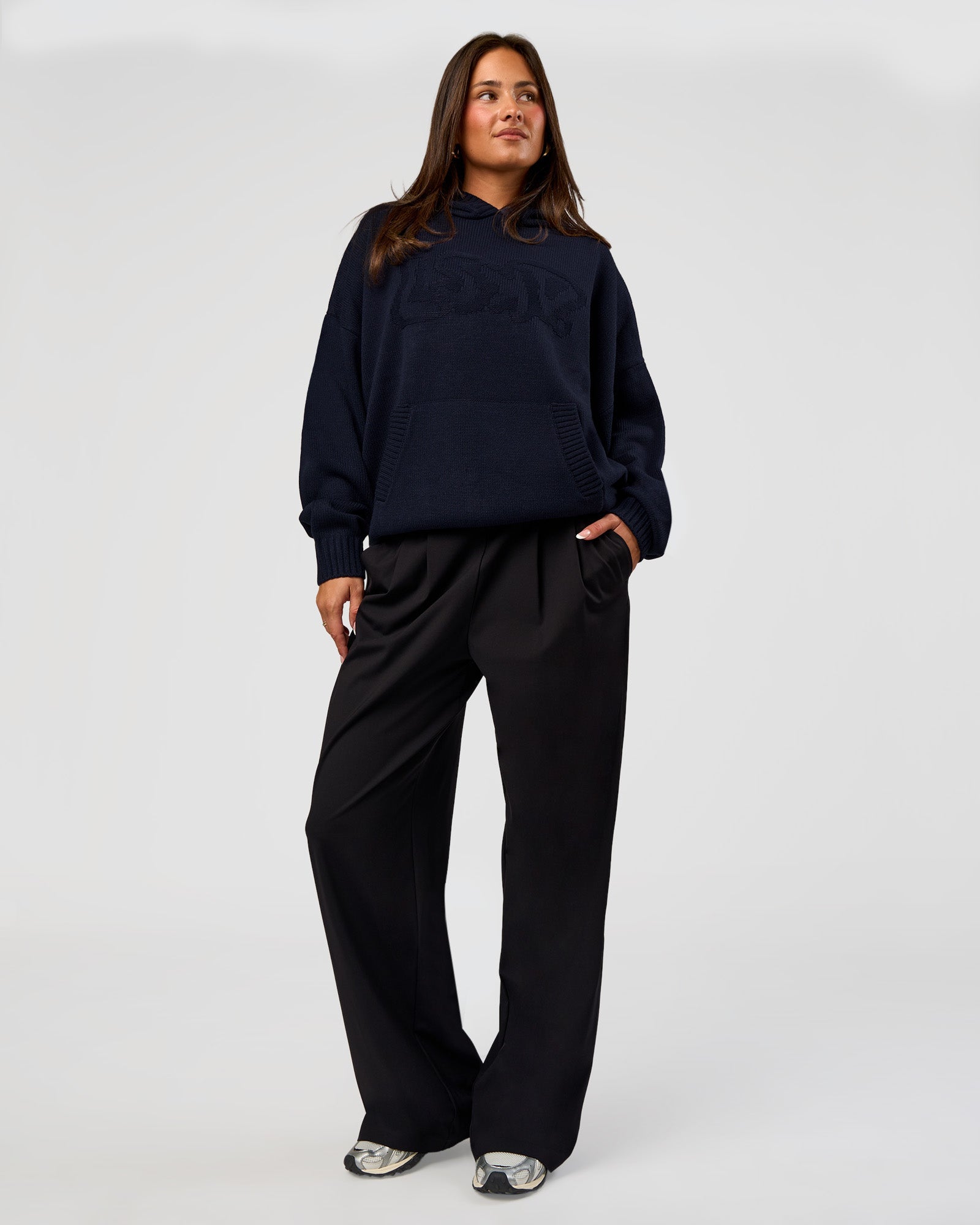 All Day Active Knitted Hoodie - Future Navy | LSKD – LSKD US