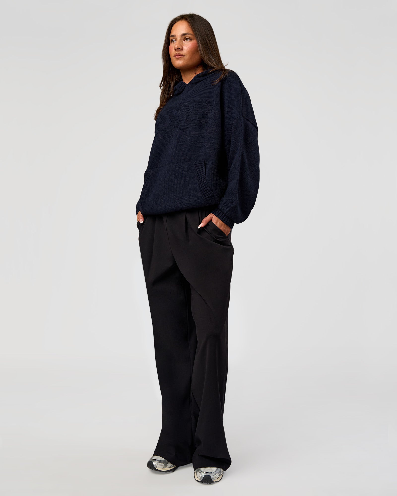 All Day Active Knitted Hoodie - Future Navy | LSKD – LSKD US