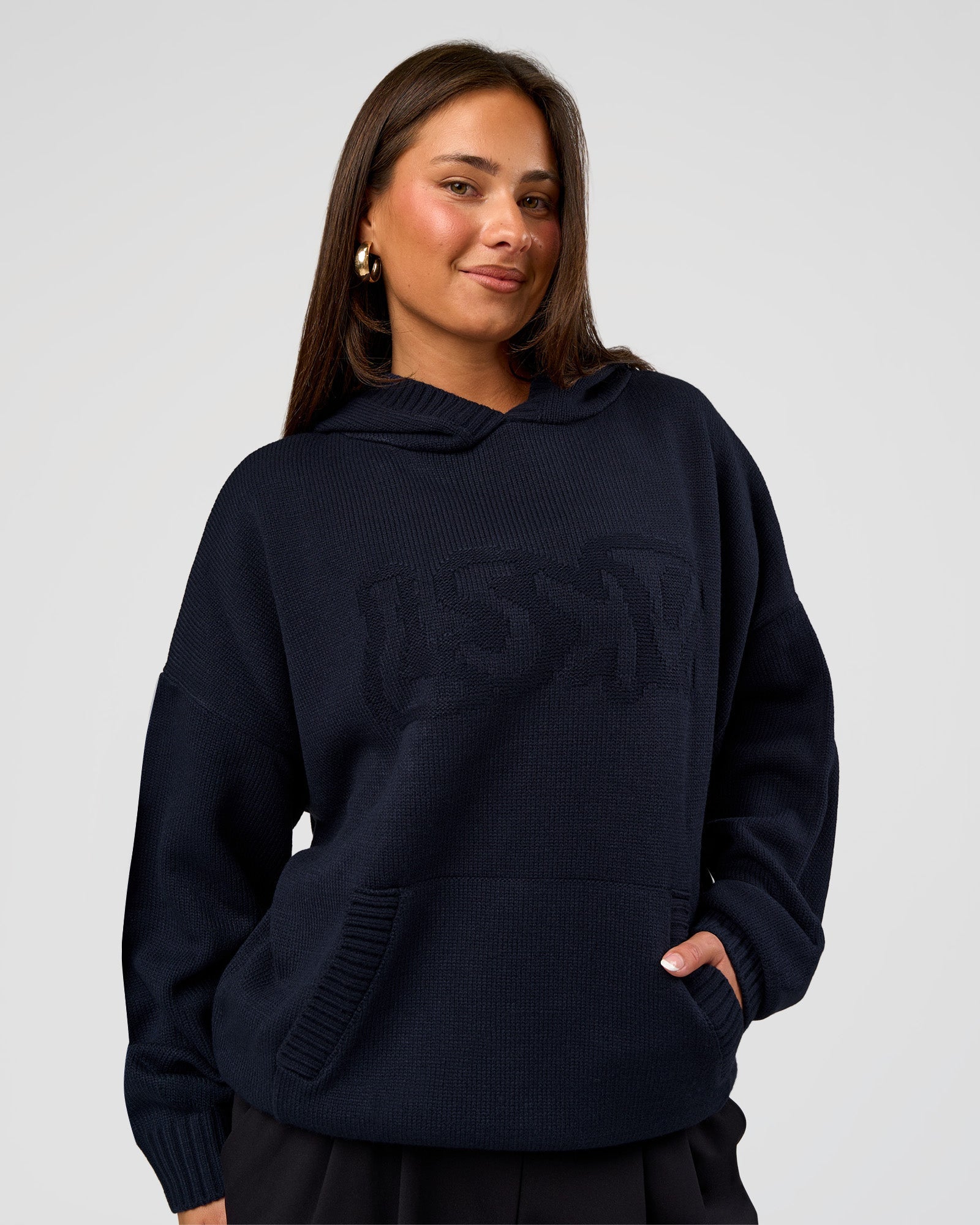 All Day Active Knitted Hoodie - Future Navy | LSKD – LSKD US
