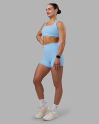 Woman wearing Aspire Sports Bra - Open Air | Model:Keisha | Size:S