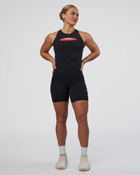 Woman wearing Be Bold Performance Tank - Black | Model:Tenaya | Size:S | Thumbnail Index: 4