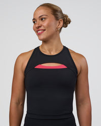 Woman wearing Be Bold Performance Tank - Black | Model:Tenaya | Size:S | Thumbnail Index: 1