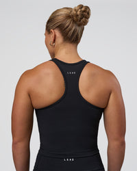 Woman wearing Be Bold Performance Tank - Black | Model:Tenaya | Size:S | Thumbnail Index: 2