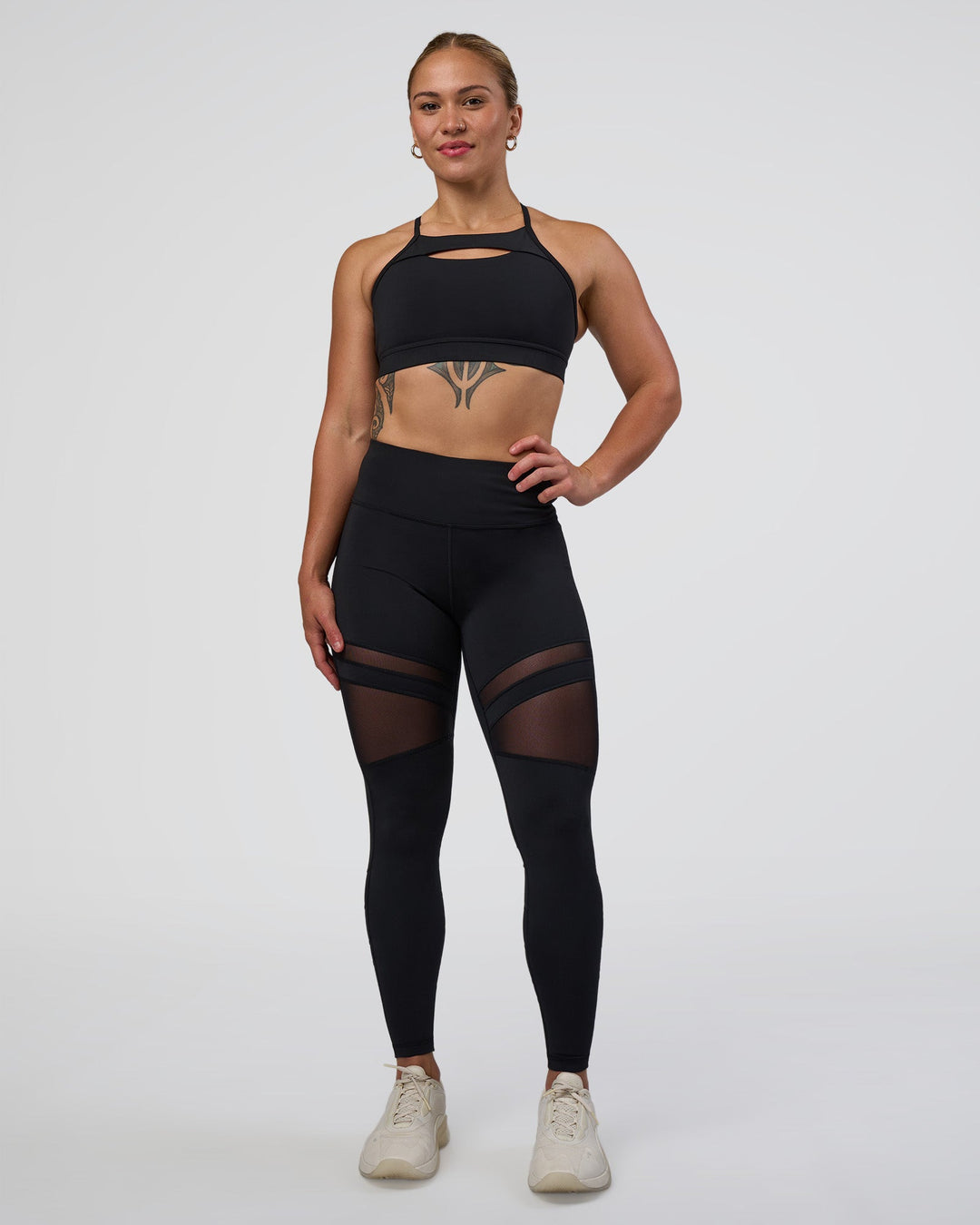 Woman wearing Be Bold Sports Bra - Black | Model:Tenaya | Size:S
