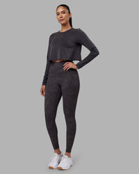 Woman wearing Breeze Long Sleeve Training Tee - Black | Model:Rhiley | Size:S | Thumbnail Index: 4