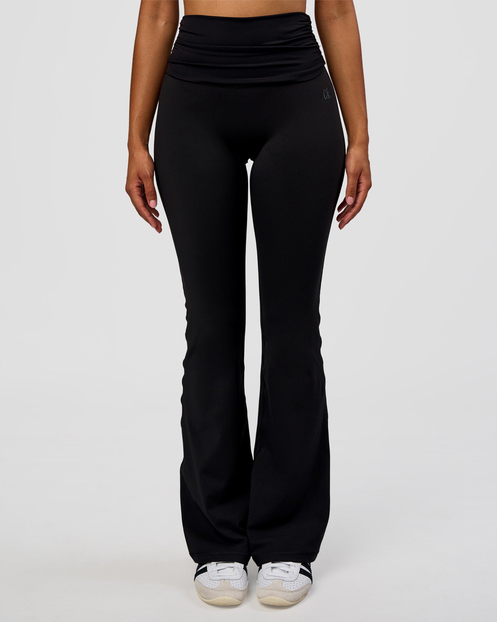 CF Fold Over High-Rise Flared Legging - Black | LSKD – LSKD US