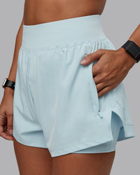 Woman wearing Challenger 3" Lined Performance Short in Skyride | Size:S | Model:Tylah