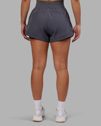 Woman wearing Challenger 3" Lined Performance Short - Dark Storm | Model:Ayla | Size:S